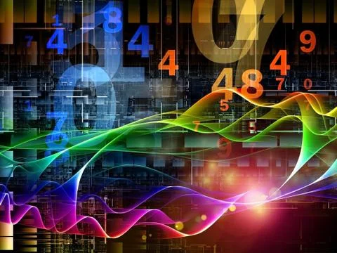 Digital Wave Background Illustrazione stock