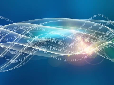 Digital Wave Background 스톡 일러스트