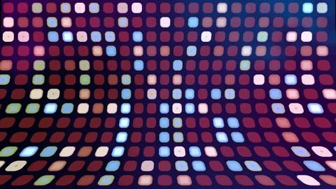 Digital Wave Background in Multicolor with Bright Pink Square Elements Stock Photos