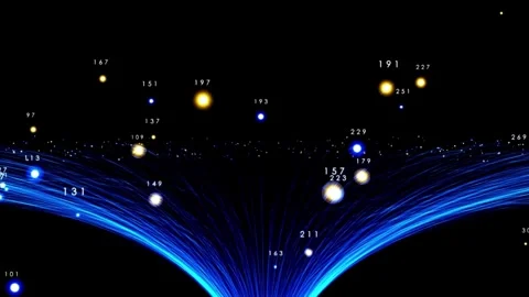 Digital Wave-Data-Orbs Stock Footage 316458455