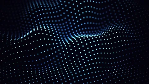 Digital wave of glowing particles in motion Stock Footage 237548011