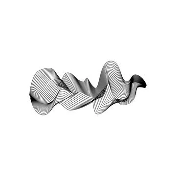 Digital wave interference concept forming abstract sound waves Stock Illustration