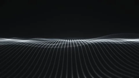 Digital wave landscape Stock Illustration