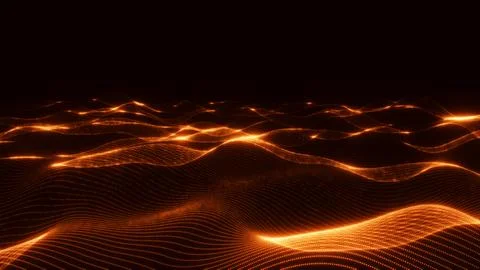 Digital wave landscape Fotos Stock