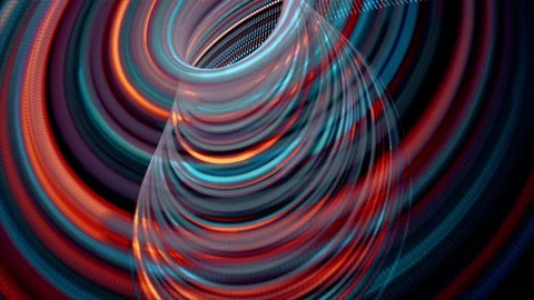 Digital wave with many dots and particles. Abstract dynamic wave background. Stock Footage 337913494