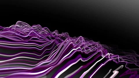 Digital wave with many dots and particles. Abstract dynamic wave background. Stock Footage 337913538
