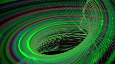 Digital wave with many dots and particles. Abstract dynamic wave background. Stock Footage 337913548