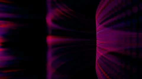 Digital wave with many dots and particles. Abstract dynamic wave background. Stock Footage 337913639