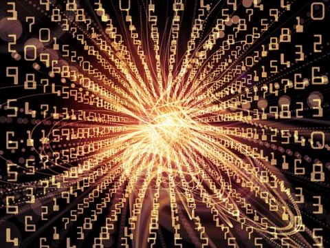 Digital Wave Particle Stock Illustration
