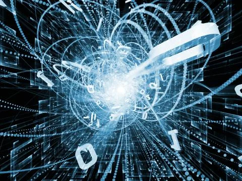 Digital Wave Particle 스톡 일러스트