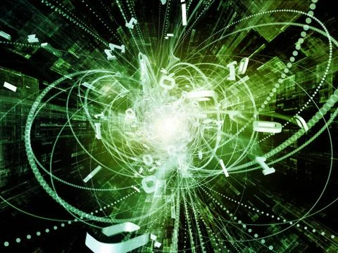 Digital Wave Particle Stock Illustration