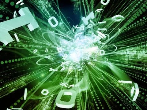 Digital Wave Particle Stock Illustration
