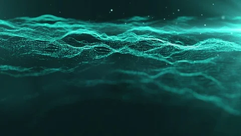 Digital Wave particles Flow 스톡 동영상 71660594