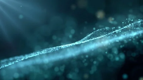Digital Wave particles Flow Stock Footage 71660822