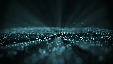 Digital wave particles form for digital background Stock Footage 89712136