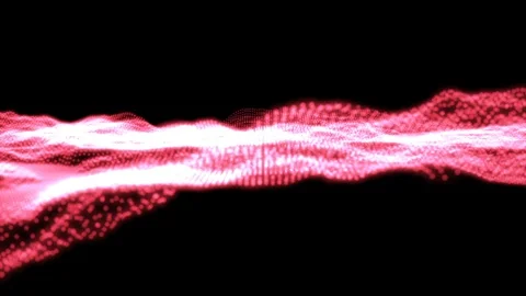 Digital wave particles form for digital background. wave particles background Stock Footage 100469963