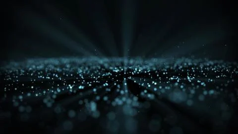 Digital wave particles form for digital background Stock Illustration