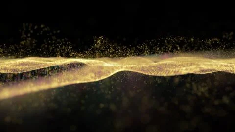 Digital wave particles form for digital background Stock Photos