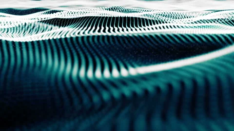 Digital Wave Particles Form Video stock 68485509