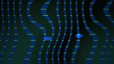 Digital wave pattern with blue dots on black background. Stock Footage 336228639