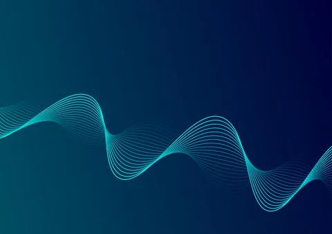 Digital  wave technology abstract background. Data communication futuristic.. Illustrazione stock