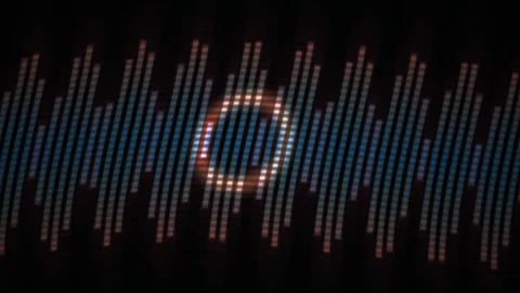Digital waveform on black background screen. Stock Footage 340015415
