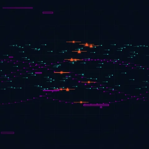Digital Waveform Data Visualization: Abstract Science and Technology Concept 스톡 동영상 347262519