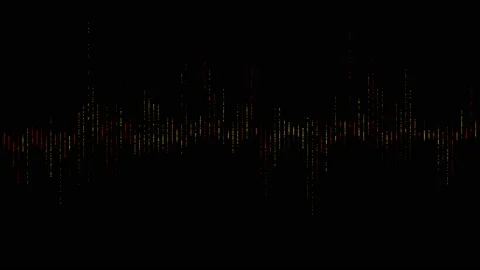 Digital waveform equalizer HUD in black ... | Stock Video | Pond5