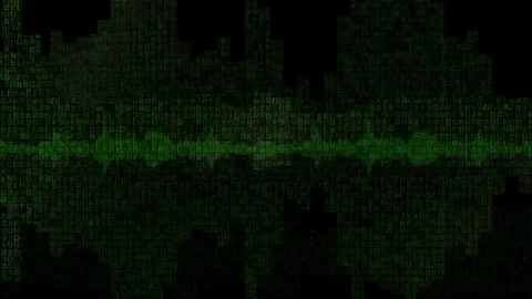 Digital Waveform Green Background v7 Stock Footage 81402188