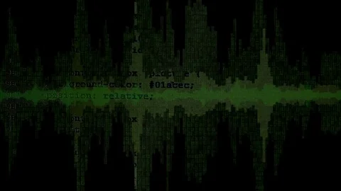 Digital Waveform Green Background v8 Stock Footage 81402401