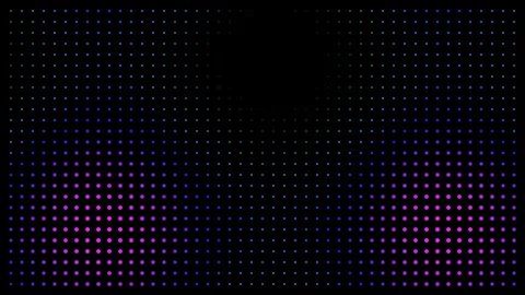 Digital Waveform Grid: Pulsating Purple and Blue Dots on Black 库存影片 339180877