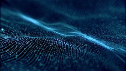 Digital Waves in a 3D animation Stock Footage 239023748