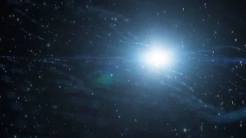 Digital waves with binary data animation Stock Footage 123379743