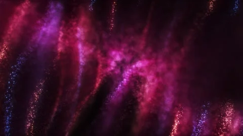 Digital waves of colorful dust particles. Abstract technological background Stock Footage 321770171