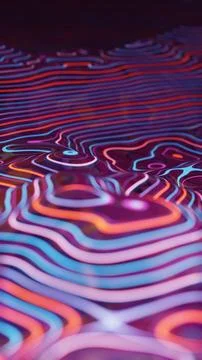 Digital Waves: The Hypnotic Flow of Pixelated Ribbons Ilustración de archivo