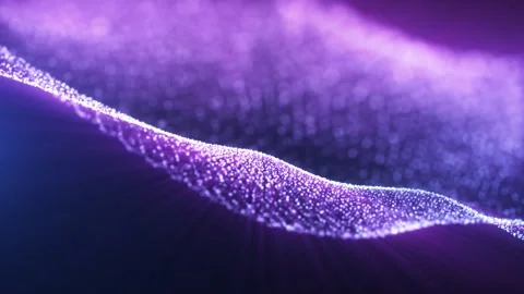 Digital waves from particles. Abstract technology background made of dots. Stock Footage 280657195