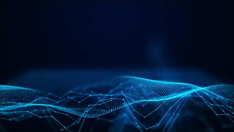 Digital Waving Ground,Technology Background Connection Waving Lines,isolated Stock Footage 168496179