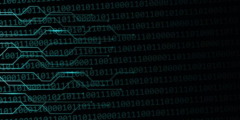 Digital web background with binary code Stock Illustration