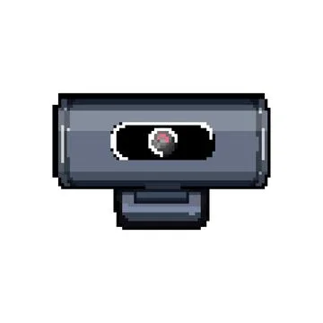 Digital web camera pixel art vector illustration 스톡 일러스트