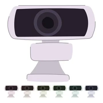 Digital web camera vector cartoon graphic 库存插图