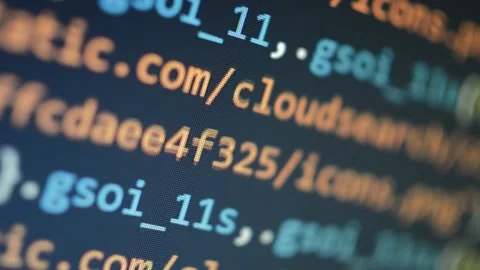 digital web code program scroll on the l... | Stock Video | Pond5