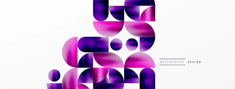Digital web futuristic template. Circle composition abstract background. Vector Stock Illustration