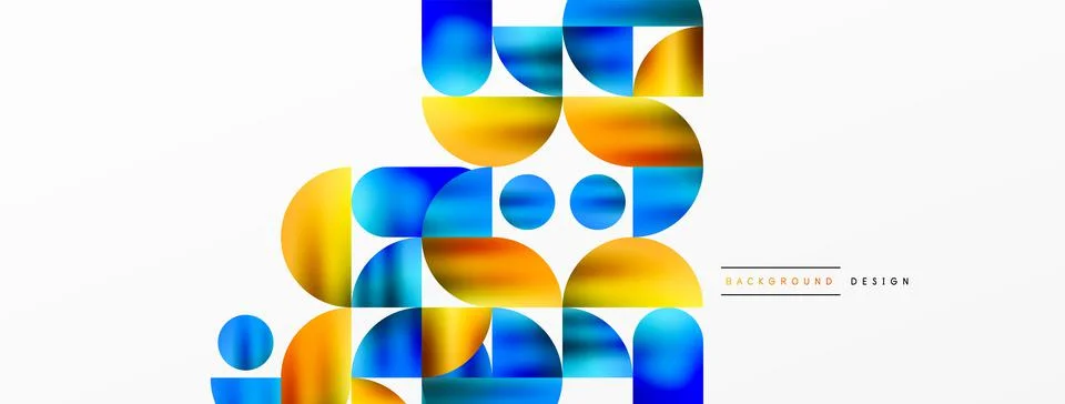 Digital web futuristic template. Circle composition abstract background. Vector 스톡 일러스트