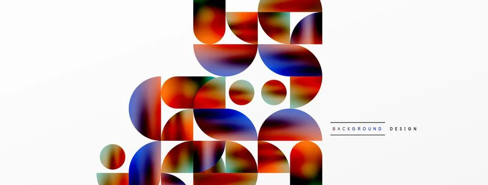 Digital web futuristic template. Circle composition abstract background. Vector Stock Illustration