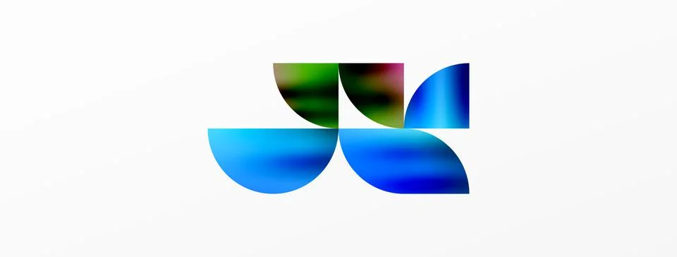 Digital web futuristic template. Circle composition abstract background. Vector Stock Illustration