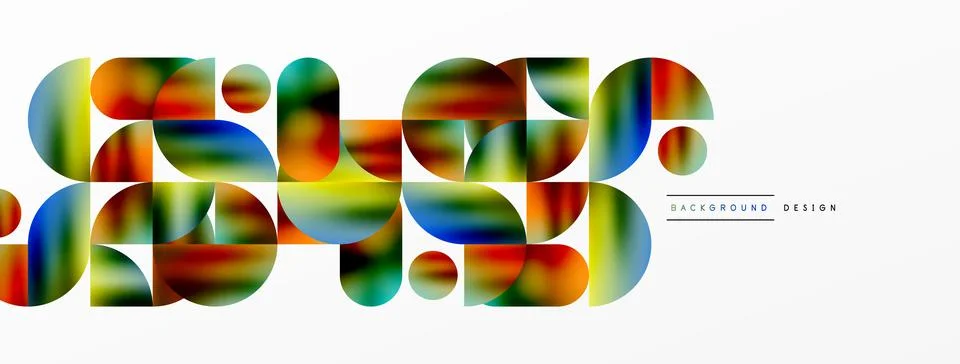 Digital web futuristic template. Circle composition abstract background. Vector Illustrazione stock