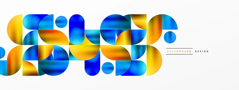 Digital web futuristic template. Circle composition abstract background. Vector イラスト素材