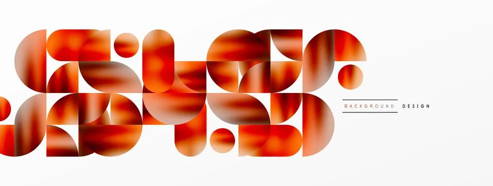 Digital web futuristic template. Circle composition abstract background. Vector Stock Illustration