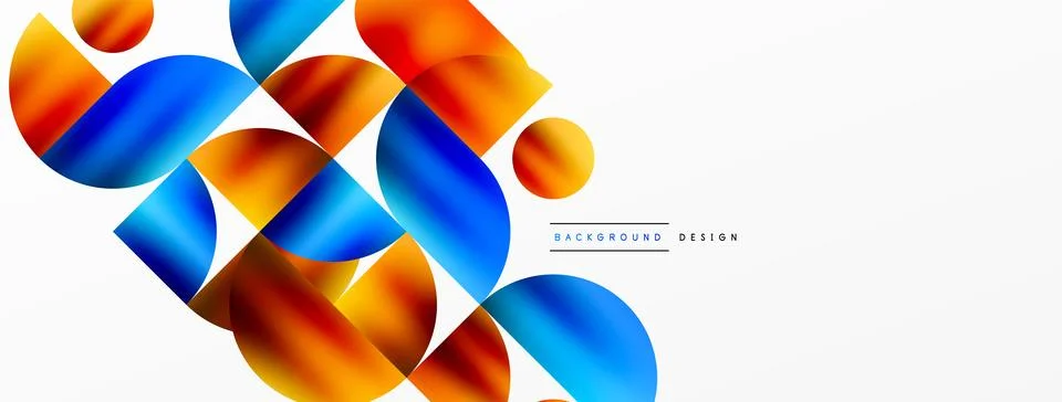 Digital web futuristic template. Circle composition abstract background. Vector Stock Illustration
