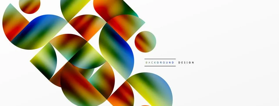 Digital web futuristic template. Circle composition abstract background. Vector 스톡 일러스트